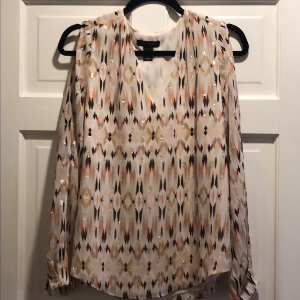 White House Black Market Split Sleeve Blouse